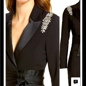 Lavish Alice Black tuxedo dress with crystal embellishment. NWT size US 12